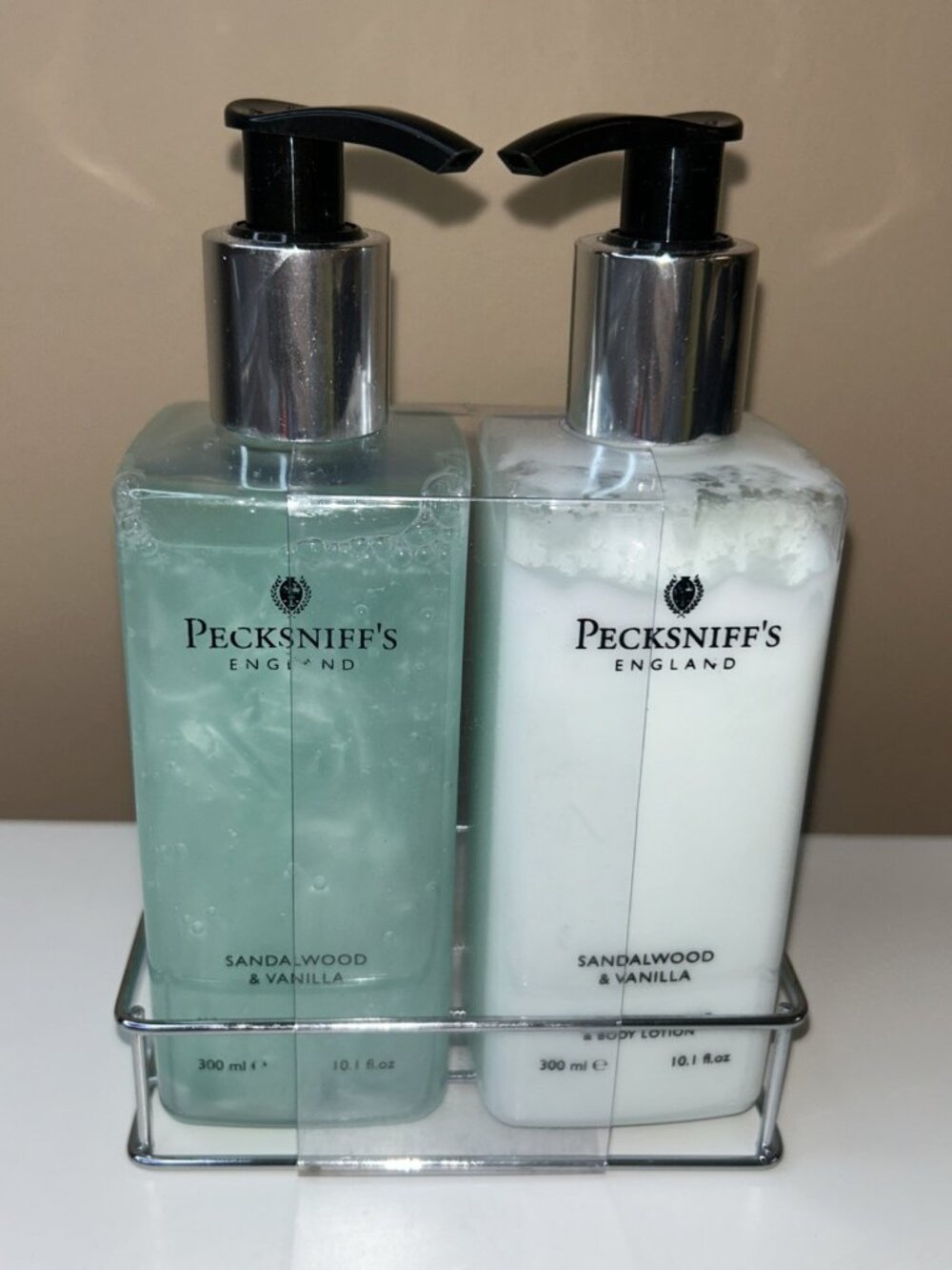 Pecksniff's England Soap Dispenser Set Moisturizing Hand Soap & Lotion New